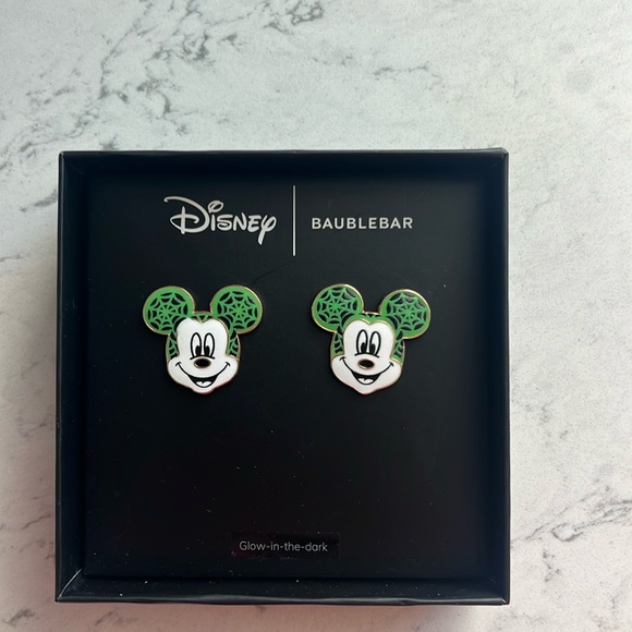 Disney and Baublebar Jewelry - Disney x BaubleBar Mickey Mouse Glow-in-the-Dark Halloween Earrings